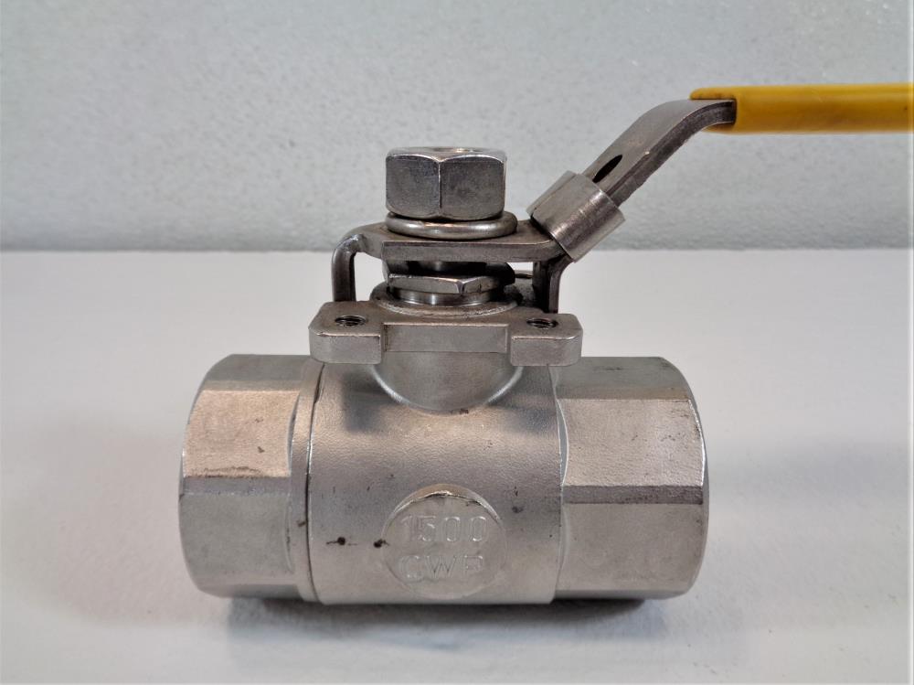 Lot of (4) Sharpe 1-1/4" NPT CF8M Stainless Steel Ball Valve 1500 CWP